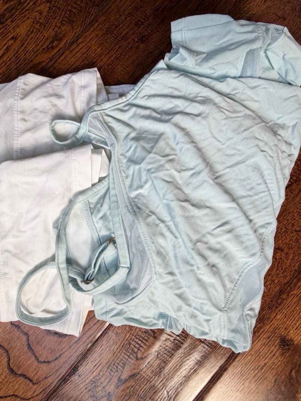TWO NWT Honeylove Light Blue & white Chemise nightgowns - both included